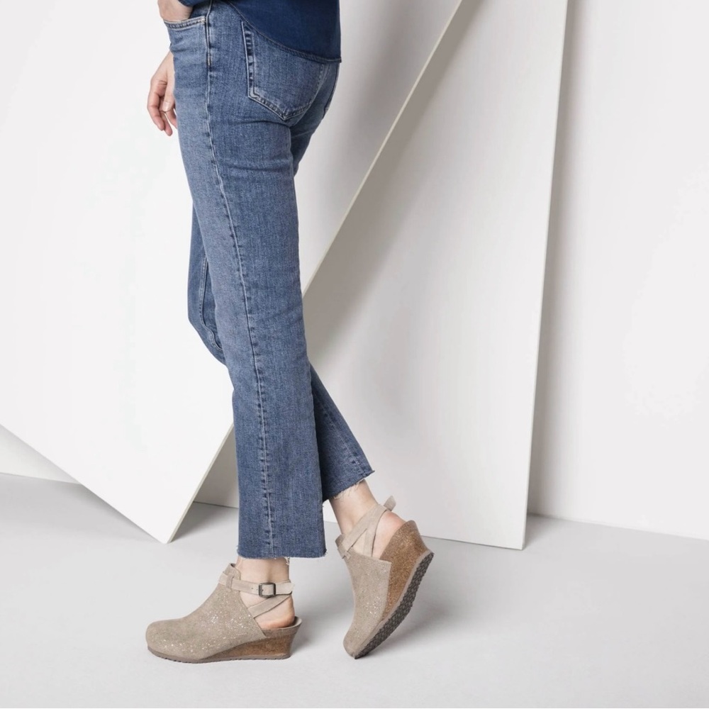Birkenstock Beige/Sand Suede Wedge Sandals - Picture 8 of 8